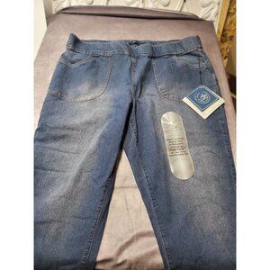 Ladies Jeans  size 16 Blue Stretch A3 Denim W19" hip 23" ins 27" Ankle Skinny